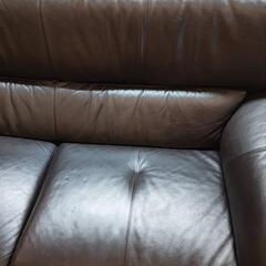 受渡予定者決定〉【カリモク】【革ソファ】【2.5人掛け】現地取引のみ