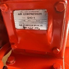 明治コンプレッサーGH-1 単相100v1馬力59L整備塗装済み