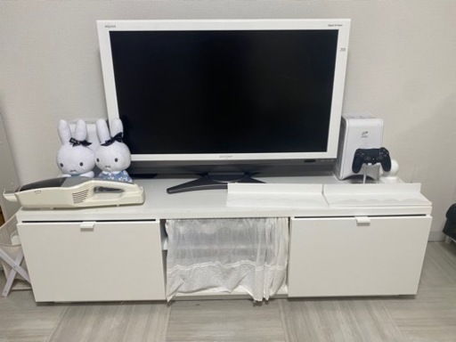 IKEA テレビ台 HAUGA ハウガ テレビ台, ホワイト, 138x36x54 cm - IKEA