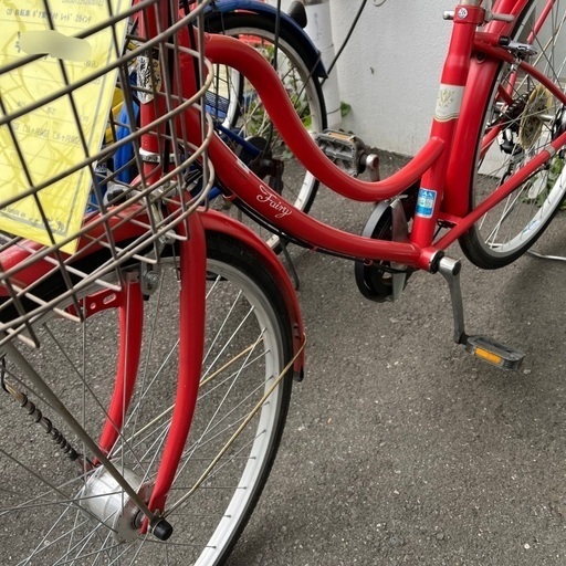 【引き取り限定】赤いシティサイクル 前カゴ付き　変速付き　26インチ 楽天市場】【自転車専門店】 ママチャリ 自転車 26インチ シティ
