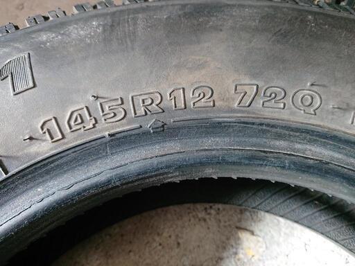 引き取り 145R12 HANKOOK スパイクタイヤ カップピン 4本