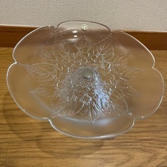 クリスタルガラス　大皿　回転皿　HOYA
