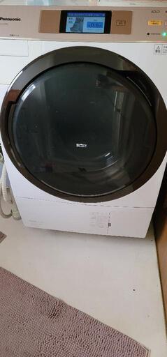 パナソニック 【左開き】10．0kgドラム式洗濯乾燥機 Kual クリスタルホワイト NAVX5E3LW