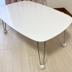 白 テーブル 折り畳み可 小さめ