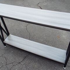 極美品 E1グレード コンソールテーブル 木製トップ 収納棚