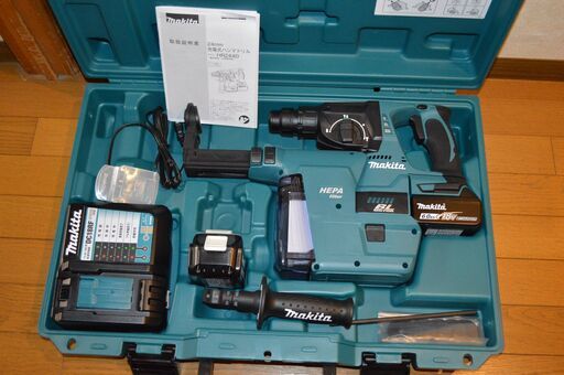マキタ24mm充電式ハンマドリル18V6.0Ah(集塵システム付)HR244DRGXV
