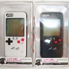 【新品】白と黒の2台セットWANLEゲームボーイ風iPhoneス...