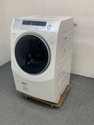 シャープ/SHARPドラム式洗濯乾燥機 ES-H10B-WL プラズマクラスター 洗濯10kg/乾燥6kg ホワイト系 2018年製   中古家電 店頭引取歓迎 R6941)