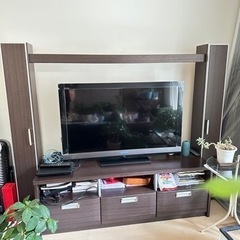 美品　テレビ台　収納付き