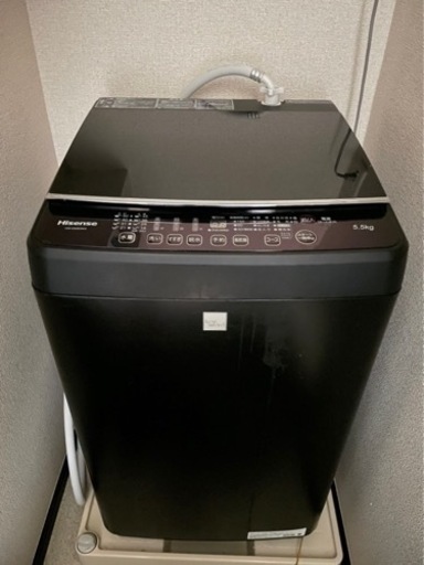 ハイセンス洗濯機　(簡易乾燥機能付)　5.5kg  HW-G55E5KK