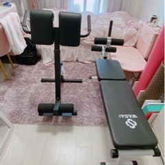 【お取引中】フィットネス🏋️‍♀️ジム 腹筋 背筋 器具2点セッ...