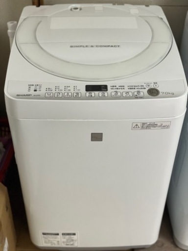 送料・設置込み　洗濯機　7kg SHARP 2016年