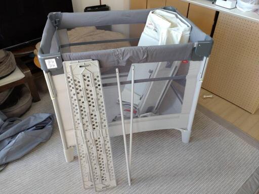 【値下げ済】アップリカ　ココネルエアーAB グレーベアGR ベビーベッド(ミニb 値下げ済】アップリカ ココネルエアーAB グレーベアGR ベビーベッド