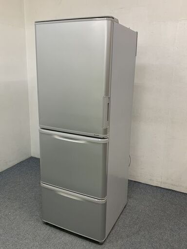 シャープ SHARP 3ドア冷凍冷蔵庫 SJ-W351E-S 350L どっちもドア シルバー系 スリムタイプ 2019年製 中古家電 店頭引取歓迎 R7001)