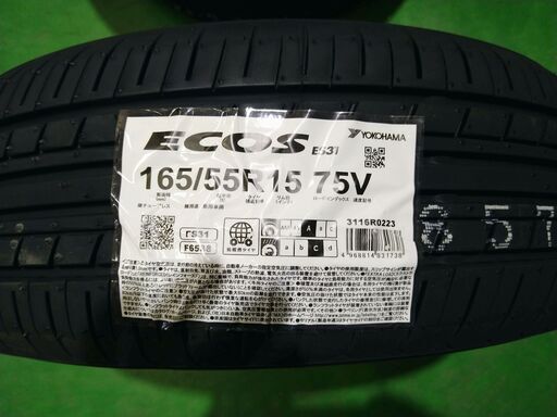 最大5万円OFFクーポン！ □2023年製□ヨコハマ エコス ES31 165/55R15 ...