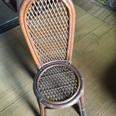 アンティーク　ラタン椅子