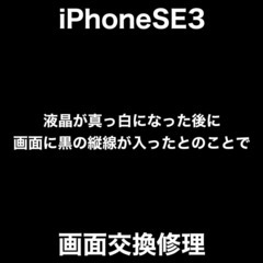 福岡市中央区薬院からお越しのN様　　iPhoneSE3　画面交換修理