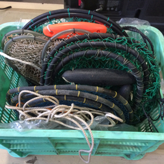 ∞ 釣り用品 網籠 魚カゴ 漁網 合計5個セット ロープ2本おまけ