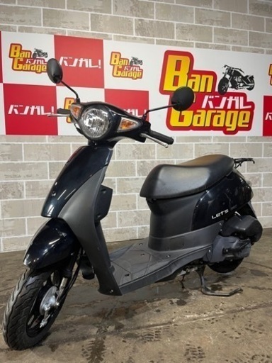 SUZUKI　原付き　Let's(レッツ)　CA4AA　ご自宅までの無料配達も可　乗り出しまでの参考価格¥68,000から(ナンバー登録+自賠責保険1年加入の場合)　バイク　スクーター　バンガレージ京都