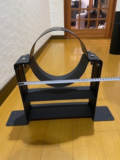 HONMA製 薪ストーブ煙突用壁面固定金具　黒 ステンレス 壁面取付金具 φ170mm用 | 煙突支持部材,φ170用 （二