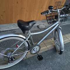 [ビンテージ]【MIYATA]】Stronger(ストロンガー)26吋 ビーチクルーザー 外装6段/シルバー