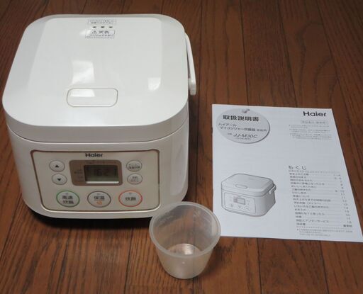 ハイアール 炊飯器 3合 JJ-M30C　2016年製　ホワイト　予約炊飯　早炊き