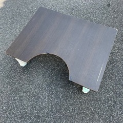 サイドテーブル　コーナーテーブル　机　木製　茶色　