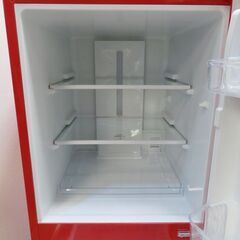 配達設置無料！ おしゃれレッドカラー レトロ風 冷蔵庫 2018年製 CL10