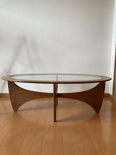 G-PLAN ガラステーブル　オーバル　コーヒーテーブル