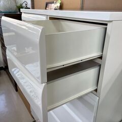 ニトリ ホワイトハイチェスト ニトリ（NITORI） ハイチェスト たんす 衣類収納 幅80 (クエス 80-6HC