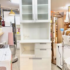 ニトリ ダリア DAHLIA キッチンボード 幅80cm 食器棚 レンジボード