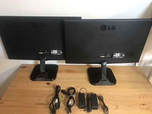 中古 LG モニター 23.7インチ フルHD 2台セット