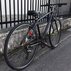 ＜整備・良品＞ライトウェイ・シェファード・クロスバイク・アルミ・ブラック系・460㎜・外装7段変速・洗車済みでピカピカ♪