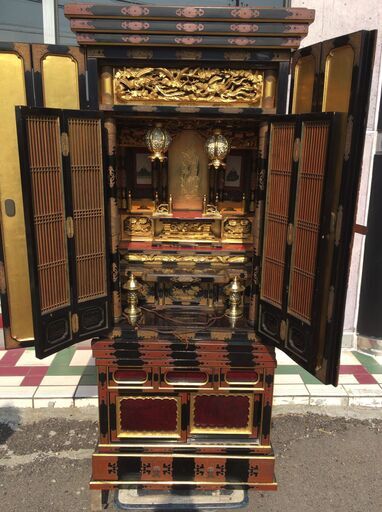 ■8541■愛知 引取限定■仏壇 仏具 金色 ゴールド お仏壇 精抜き済み 魂抜き済み