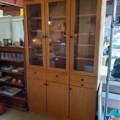 食器棚 組継ぎ 大型 レトロ 棚 キッチン収納　/MJ-0287 1F