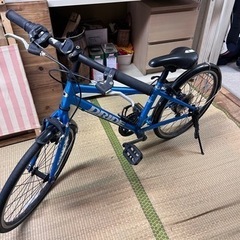 【ネット決済・配送可】22インチ　子供　クロスバイク　青　