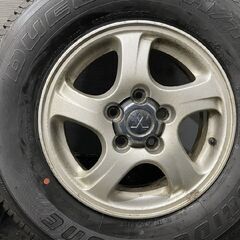 タイヤ新車外し【BS DUELER H/T 684II 195/80R15】夏タイヤ【三菱 パジェロミニ 純正ホイール 15インチ 5.5J5HPCD114.3+46】　(VTG608)クレジットカード QRコード決済可能 タイヤ新車外し【BS DUELER H/T 684II 195/80R15】夏タイヤ【三菱