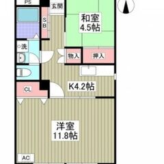 🎈初期費用2万円🎈審査何でも相談下さい!!家賃最大１か月無料✨新前橋駅🚃駐車場🚗2人入居可👯2K🏠モニターホン📺収納スペース📦 室内洗濯機置き場💧バストイレ別🛀 ウォシュレット🚽洗面所独立🎵ベランダ🌞 駐輪場🚲 - 前橋市