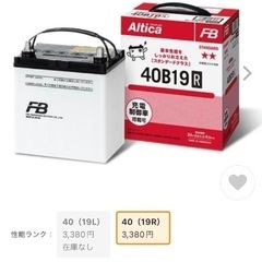 古河電池　バッテリー　40B19R