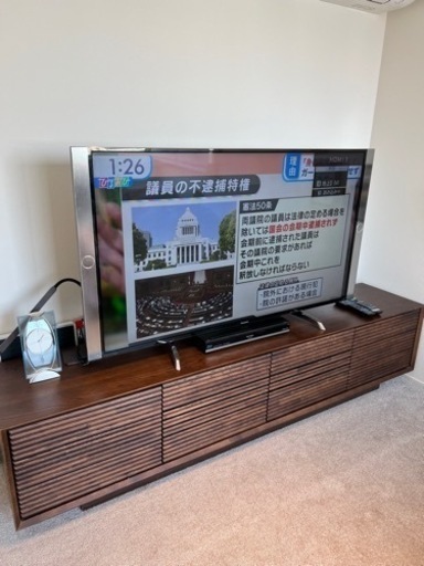 大画面55型TV Blu-rayﾚｺｰﾀﾞｰ テレビ台 セット