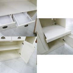 ニトリ キッチンボード 幅120×奥行45×高さ195cm ﾐﾗﾝﾀﾞ2 120 WH ホワイト レンジボード キッチン収納 収納家具 NITORI 苫小牧西店