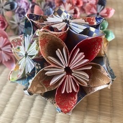 折り紙　飾り　結婚式装飾　鶴　立体　花　くす玉　節句