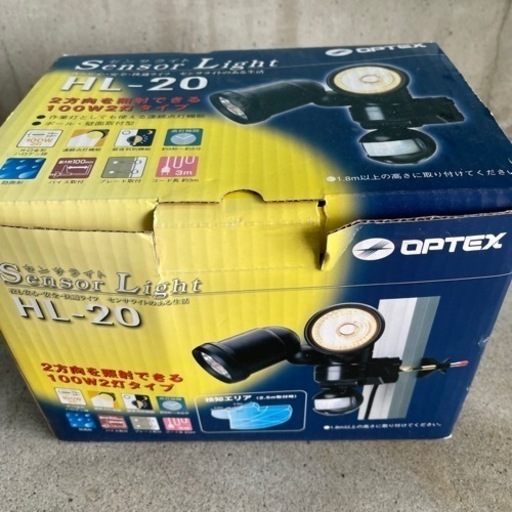オプテックス OPTEX HL20 [センサライト（人感センサータイプ） 2灯タイプ] 【未使用品】