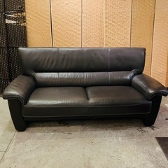 村内ファニチャー 村内家具 レザー 本革 ブラウン ソファ 2.5人掛け 