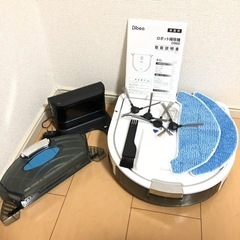 【ネット決済・配送可】ロボット掃除機　薄型 水拭き 乾拭き 自動...