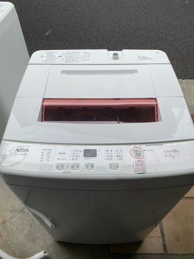 アクア 洗濯機☺最短当日配送可♡無料で配送及び設置いたします♡ AQW-KS60C 6キロ 2014年製☺AQUA003