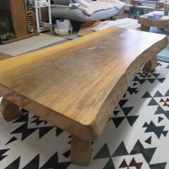 無垢テーブル★ポプラ★手作り★座卓★未使用★展示品【特価★現品限り★送料別】② 無垢 座卓 ポプラ1枚板