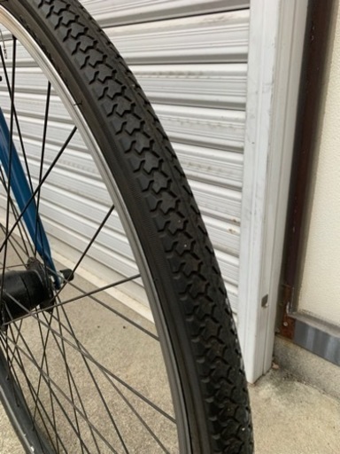 ☆前後タイヤ新古品☆ 27インチ LEDダイナモライトクロスバイク 防犯  