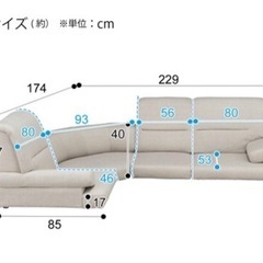 3/23まで！ニトリL型ローソファ