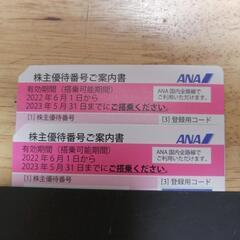 【ネット決済・配送可】ANA　株主優待券２枚